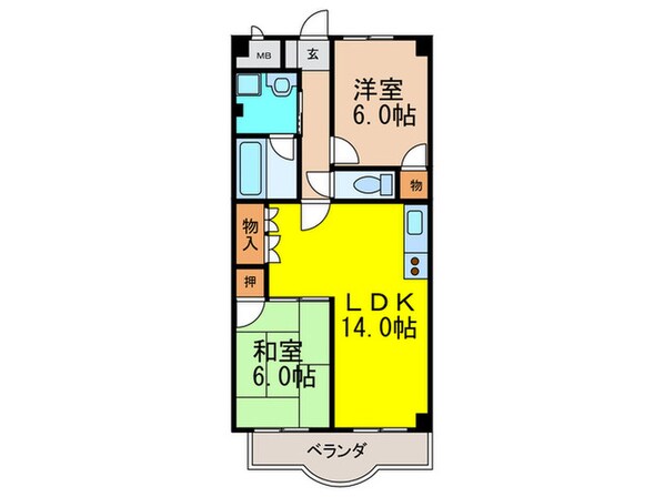 セントポ－リア東豊中の物件間取画像